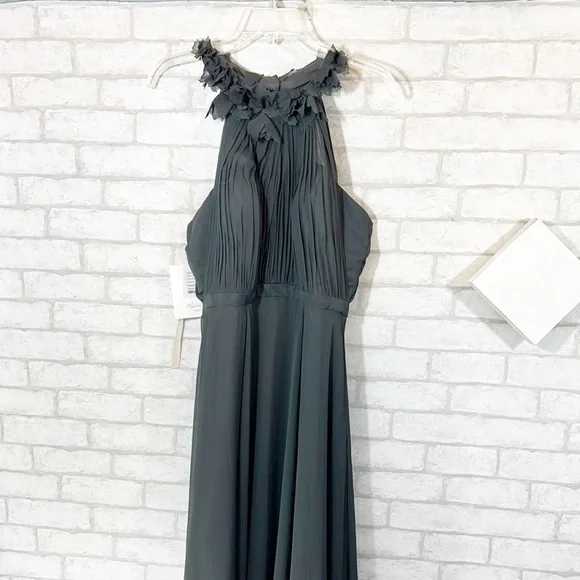 blue dress for baby girl Convertible Dark Grey Chiffon Bridesmaid Dress Sweetheart – dressblee